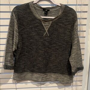 H&M Women's Charcoal and Light Gray Sweater
